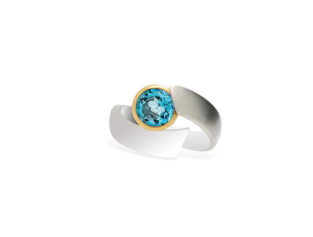 R6980 BRILLIANT FACETED GEMSTONE  RING - Joryel Vera Jewelry
