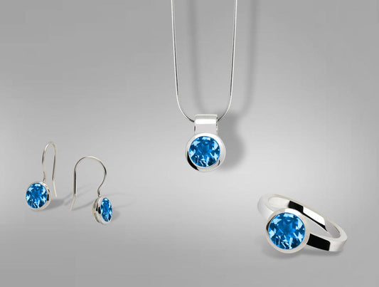 BRILLIANT CUT BLUE TOPAZ COLLECTION - Joryel Vera Jewelry